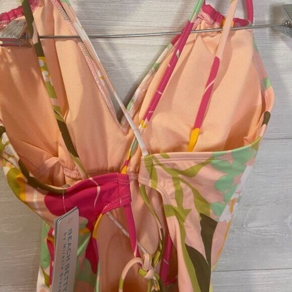 Beach Betty by Miracle Brands Slimming Control Tie Back Strap One Piece swimsuit - Picture 6 of 6